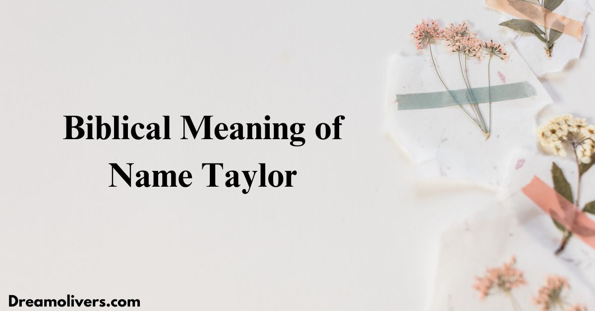 Biblical Meaning of Name Taylor